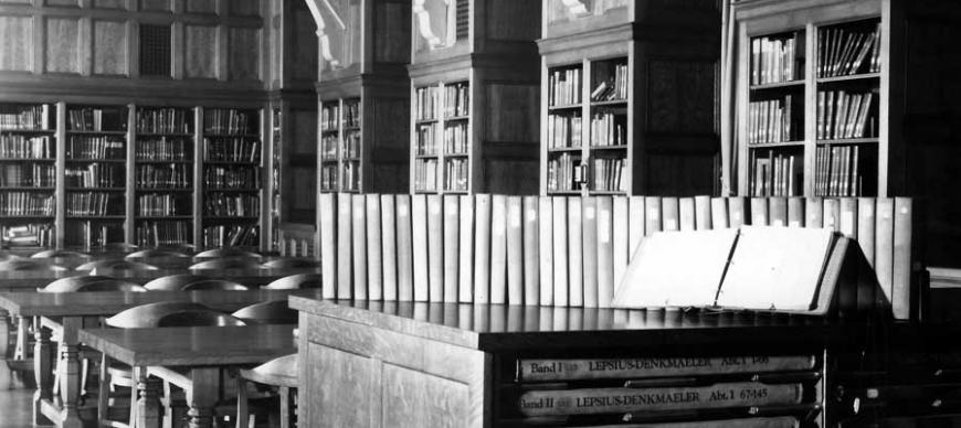 Elephant Folio Stacks in the Research Archives Reading Room 1931