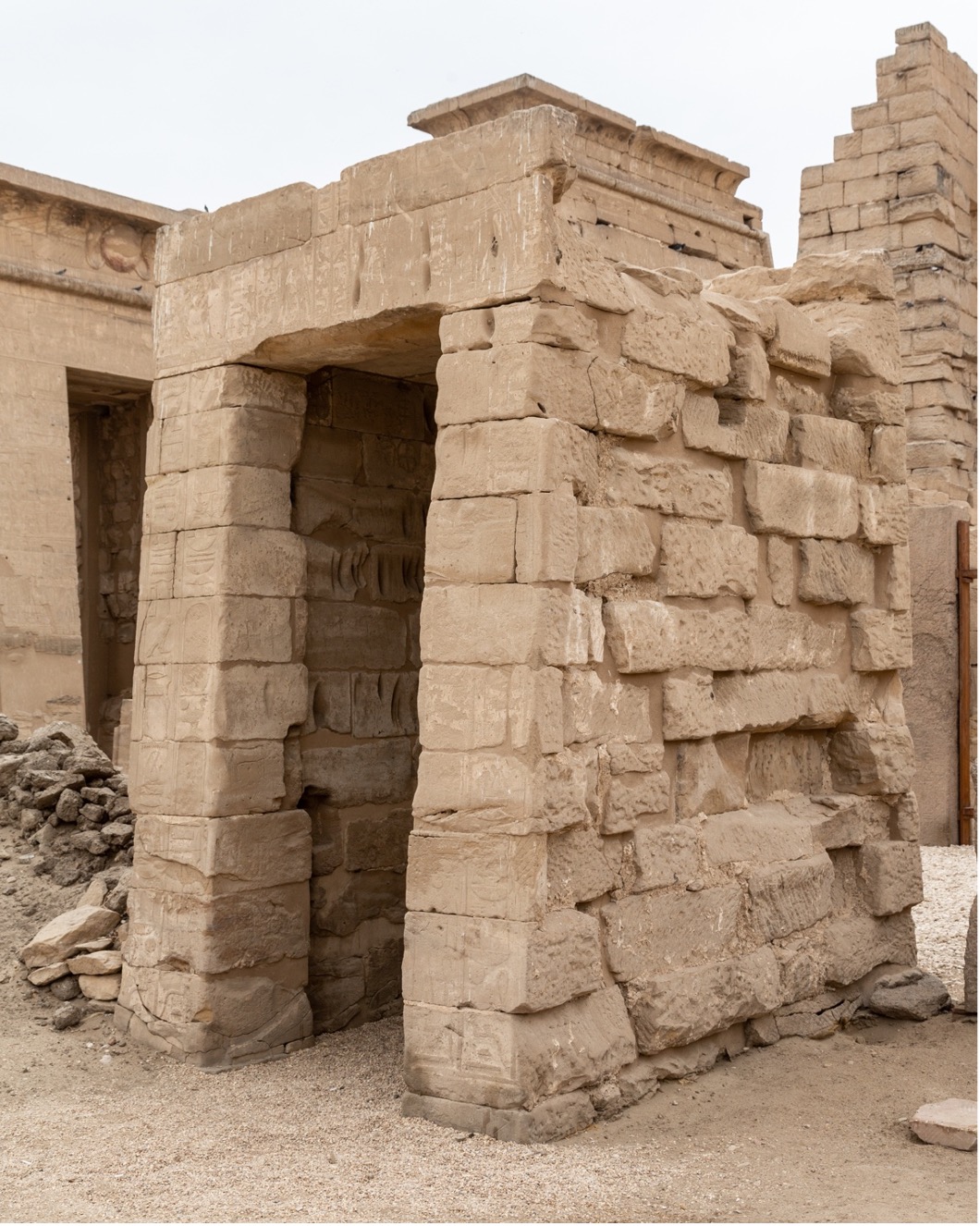 reconstruction drawing of the great temple of amun at karnak